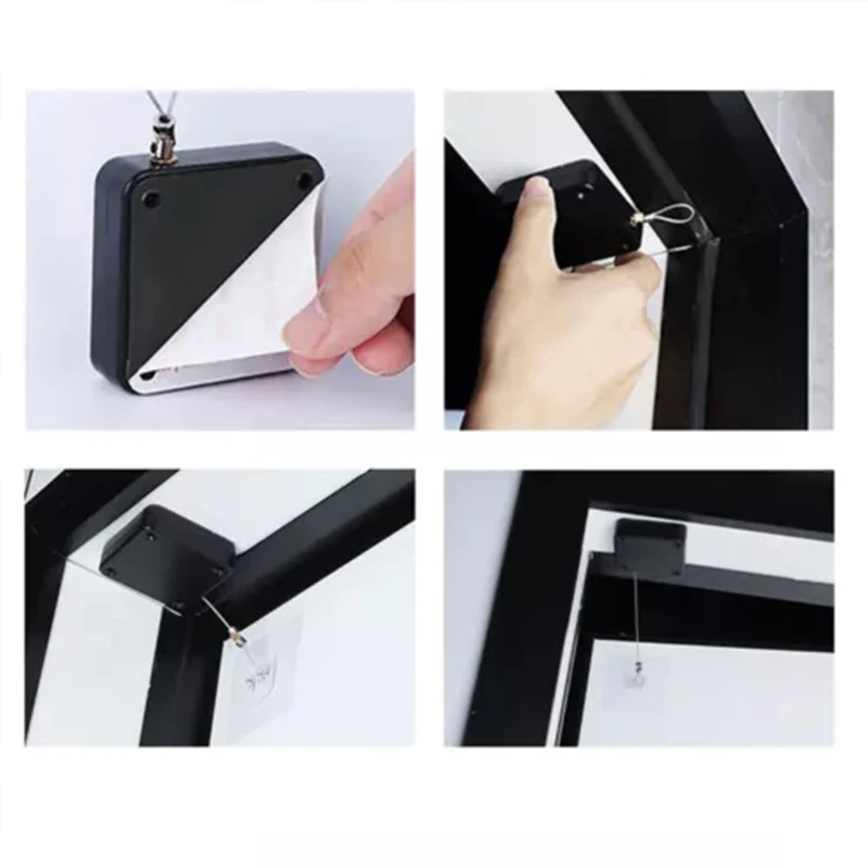 Punch Free Door Closer Telescopic Door Device Automatic Sensor Door Closer Adjustable Surface Door Stop Bracket for Door Close
