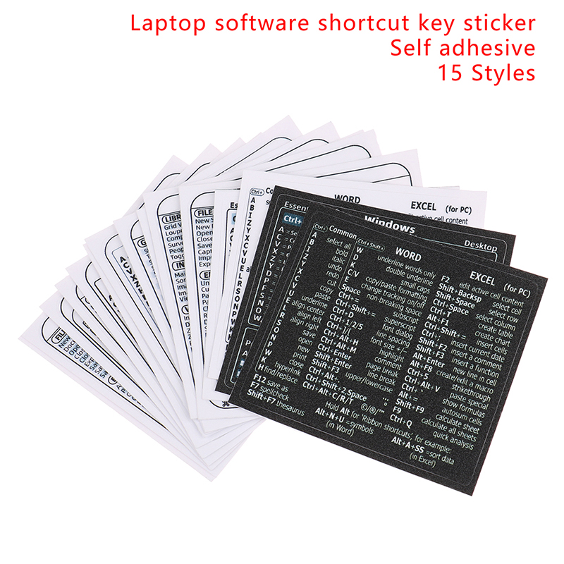 Windows PC リファレンス キーボード ショートカット ステッカー ラップトップ デスクトップ MACBOOK ソフトウェア用