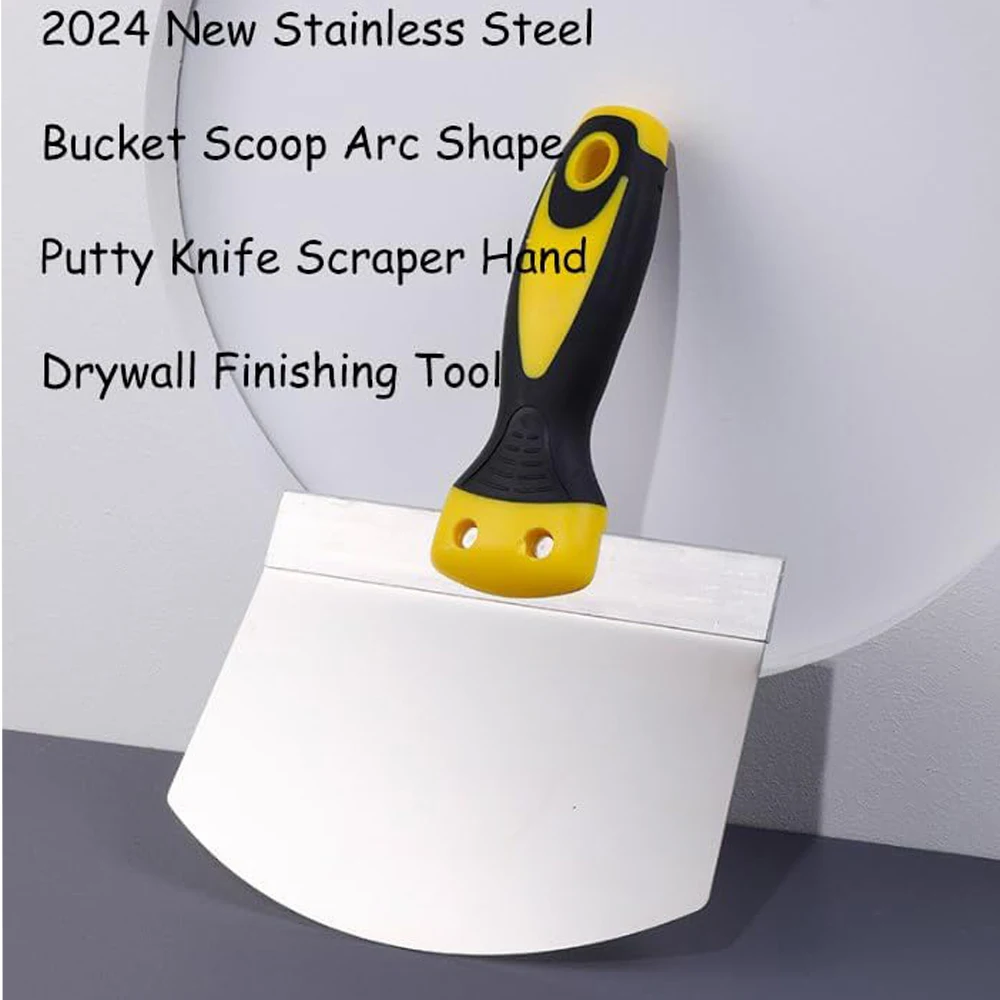 สแตนเลส Putty Knife Scraper สีบรรจุไม้พายจิตรกรเครื่องมือสีฟีดบรรจุ Scraper Spackle มีดสําหรับปูนปลาสเตอร์