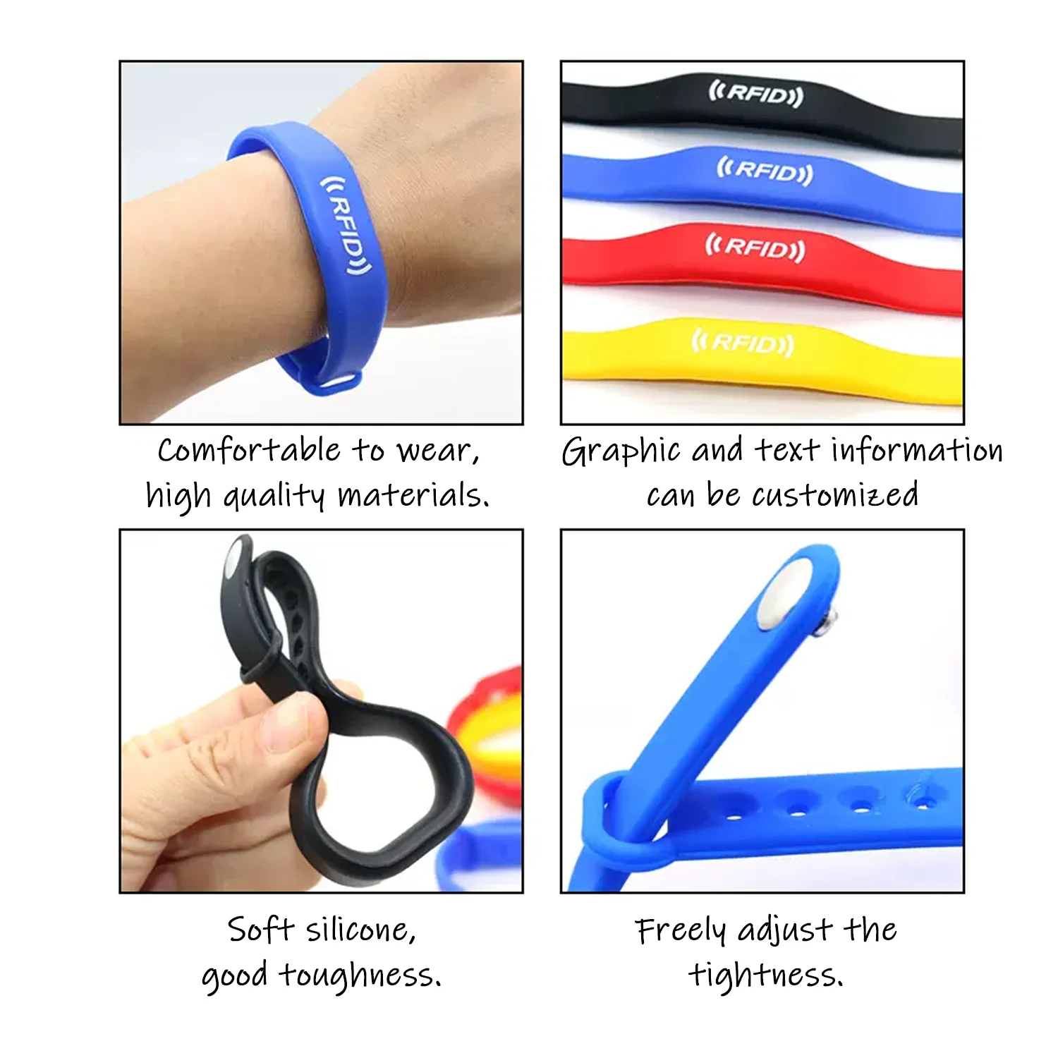 Pulsera mágica reutilizable RFID, 5/10 piezas, 13,56 Mhz, Chip inteligente CUID Gen2, 1K, S50, etiqueta clonada, NFC, ficha de copia intercambiable