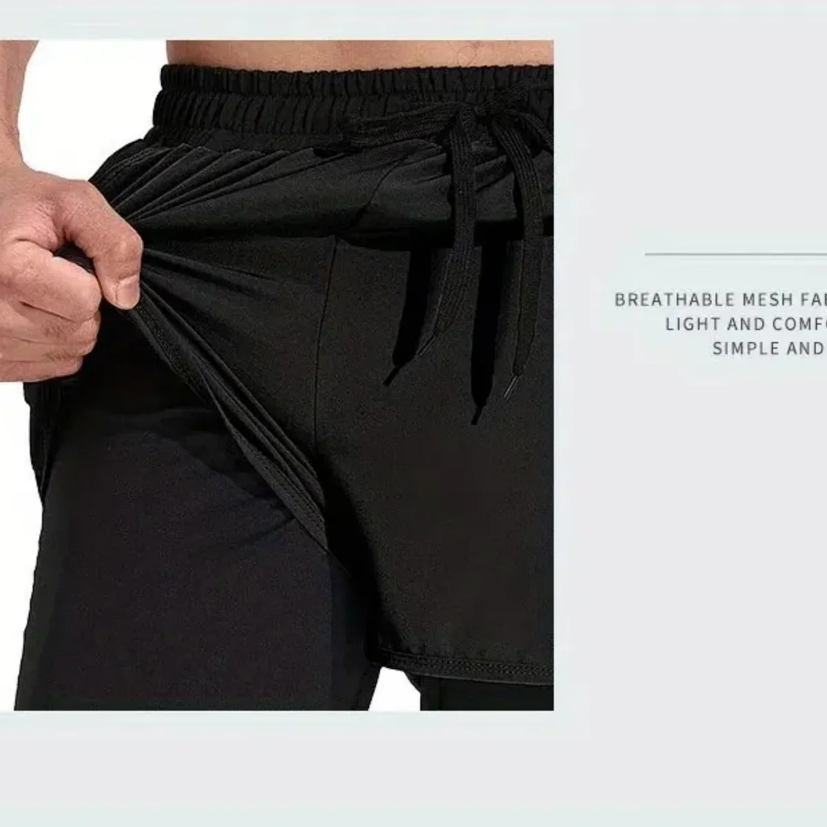 Pantalones de Aloe para hombre, pantalones cortos deportivos, bañadores de dos capas: de secado rápido, elegantes y cómodos para playa, piscina y aguas termales