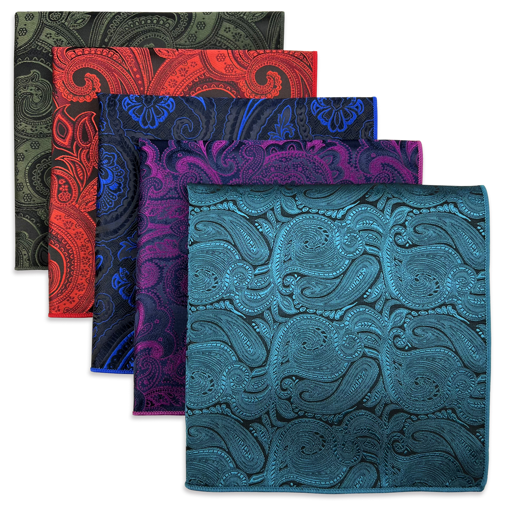Assortiment de 5 pièces pour hommes, mouchoirs classiques carrés de poche, mode de mariage, paquet formel, nouvelle collection 2025