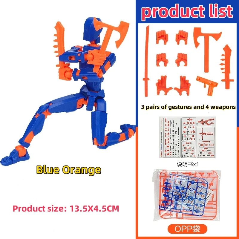Multi-Jointed Movable Shapeshift Robot 3D Printed Mannequin Dummy 13 Action Figure Full Body Movable Robot Parent-Children Games