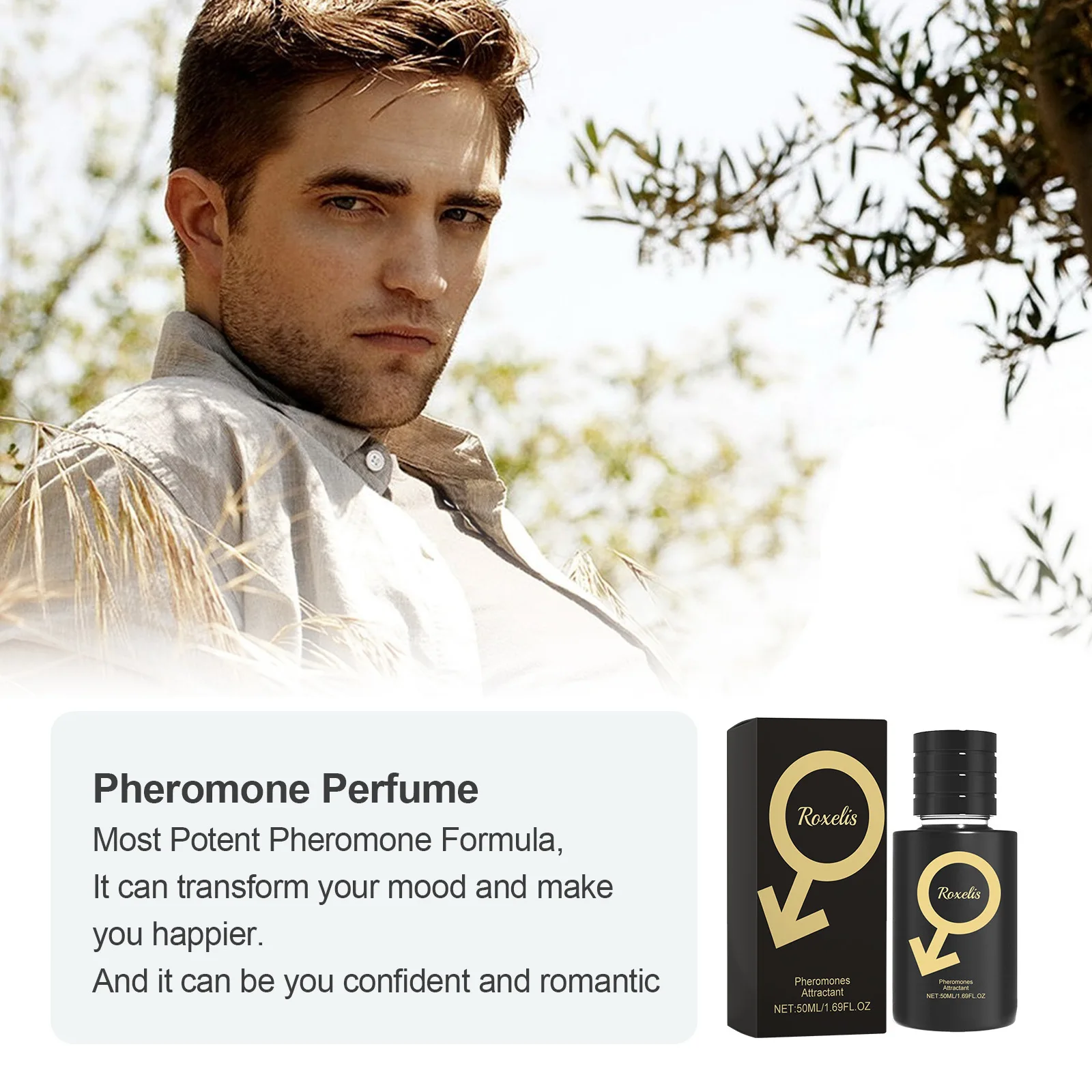 Herren-Pheromon-Parfüm, anhaltendes Aroma, Dating, romantische Pheromone, attraktives Flirten, Steigerung des Selbstvertrauen, stimulierendes Duftöl