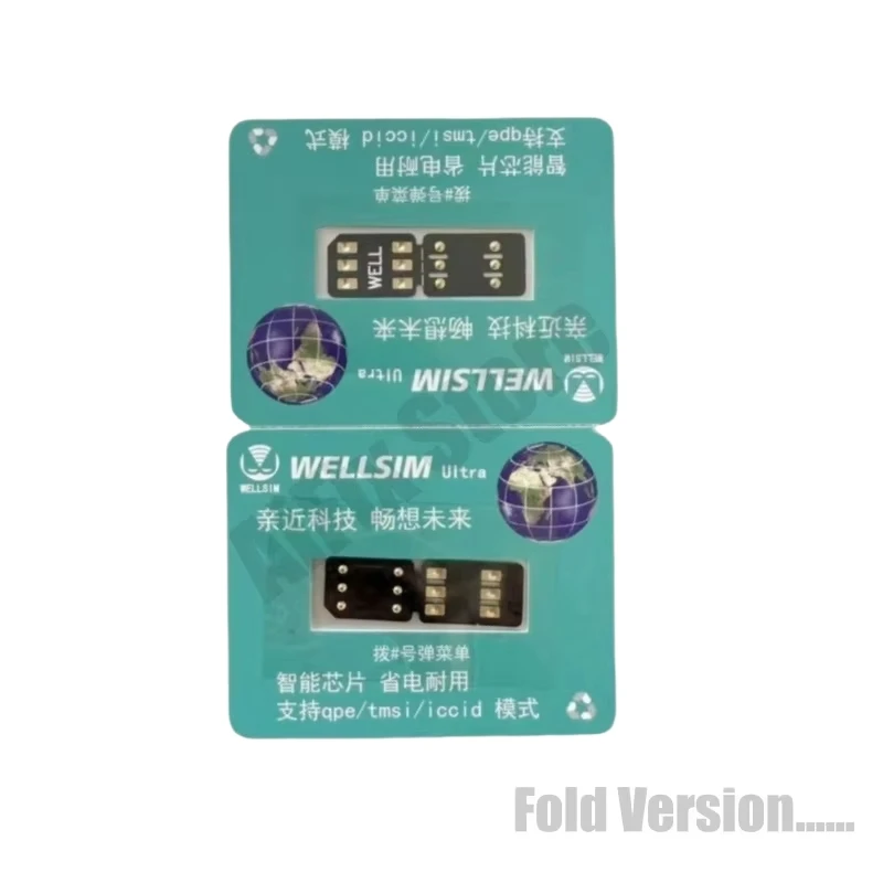 2 Pçs/lote Mais recente Wellsim Pro V4.1 Versão Dobrável com Modo QPE Esim MEP para iPhone 16 15 14 13 12 11 8 7 X