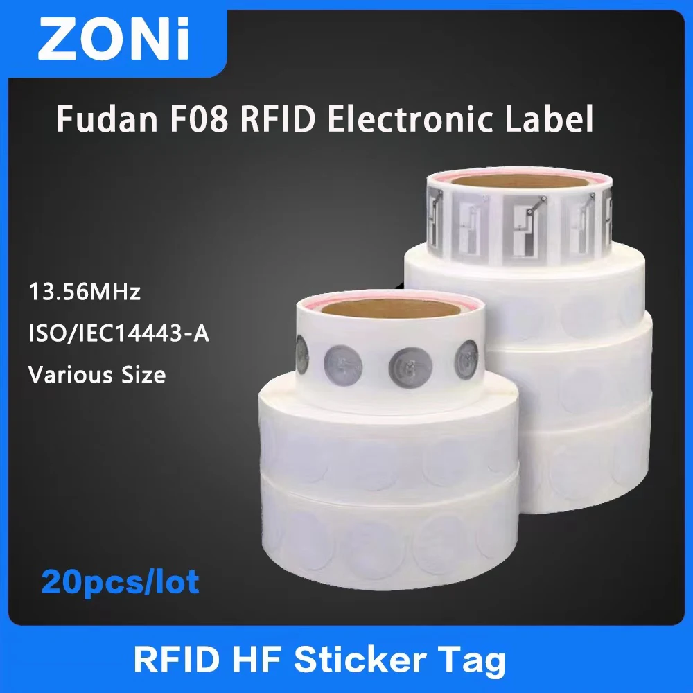 50PCS RFID Высокочастотная мокрая мозаика этикетка ISO14443A 13.56 МГц наклейка RFID NFC наклейка электронная метка Высококачественная UID метка может быть переписана