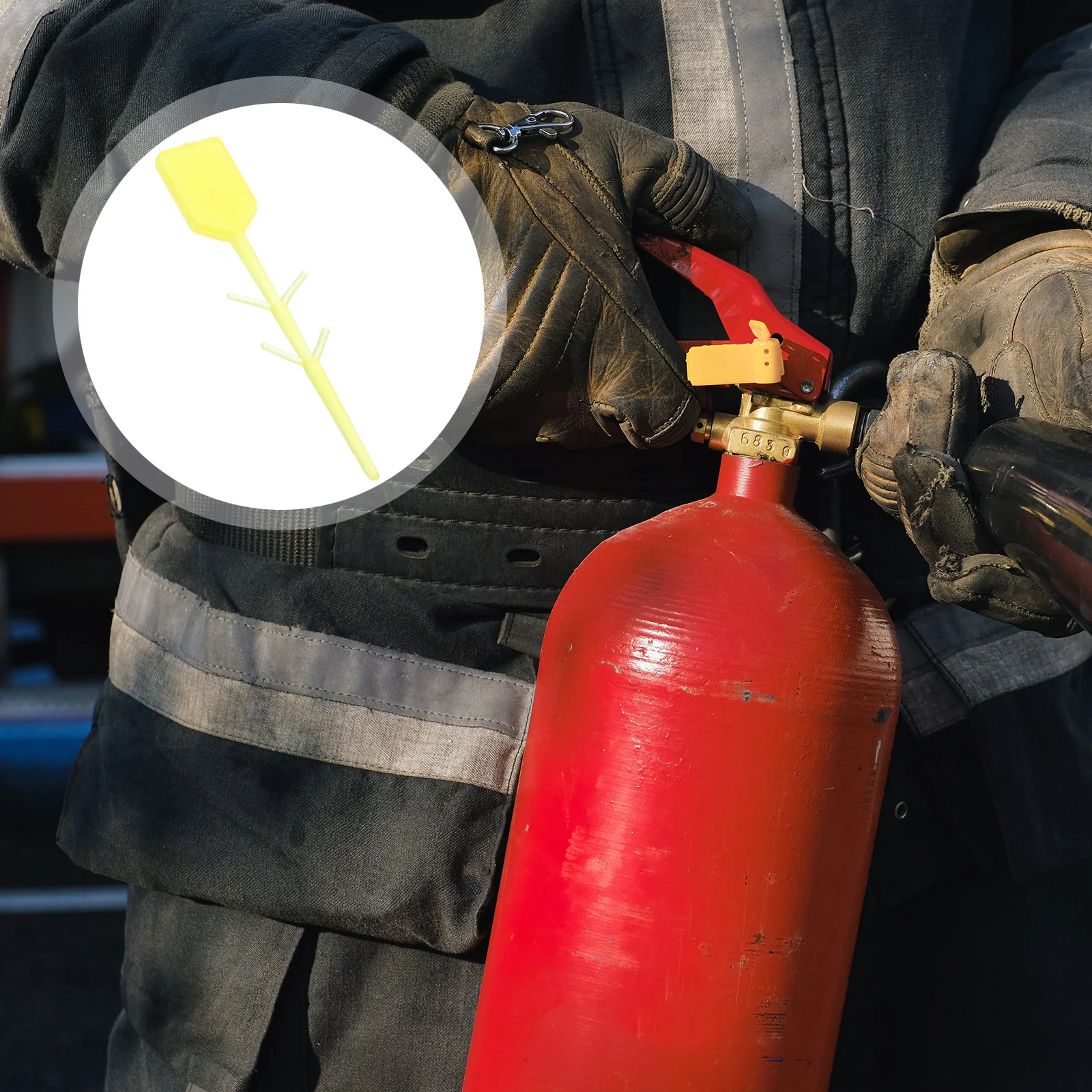2000 Pcs Plastic Fire Safety Pull Pins Seal Bright Yellow Extinguisher Lock Pins Replacement Fire Equipment Pin Seal Fire
