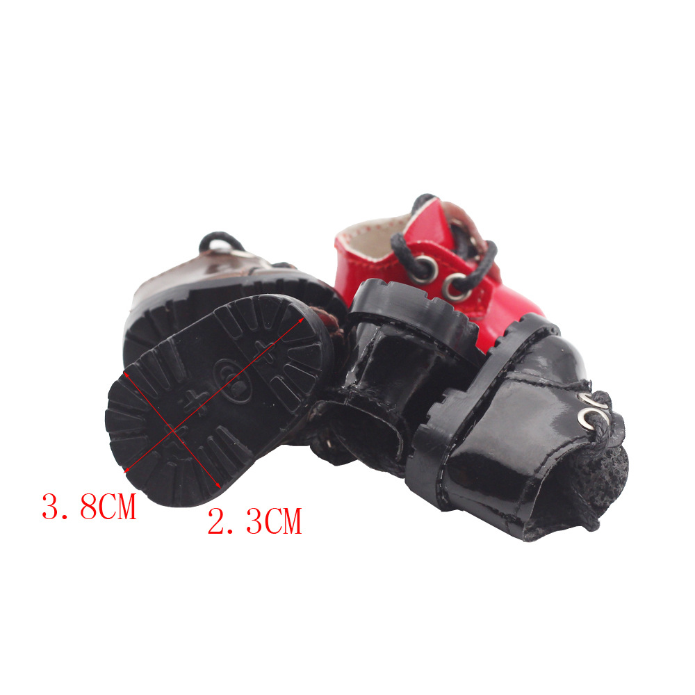 Для обуви Labubu (3,8*2,3 см) для 17 см Labubu Macaron и 10 см EXO/хлопковые кукольные туфли с пальцами, кожаные туфли для куклы