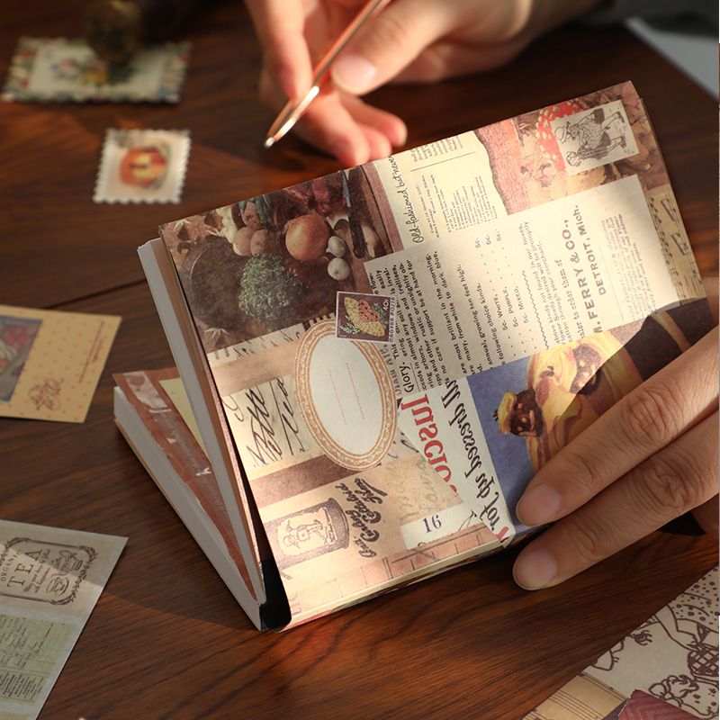 Yoofun 155 ชิ้น/กล่อง Scrapbooking Collage ขยะ Journal ตกแต่งของขวัญกล่องรวมสติกเกอร์เทปวัสดุกระดาษการ์ด Memo กระเป๋า