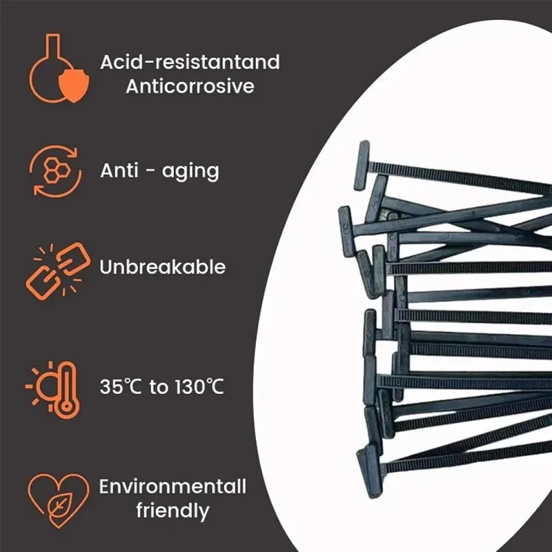 10/30/60pcs Nylon Universal Cable Tie Buckle Pin and Button Zip Ties Self-Locking Fixed Cables Zip Tie Wire Fastening Straps