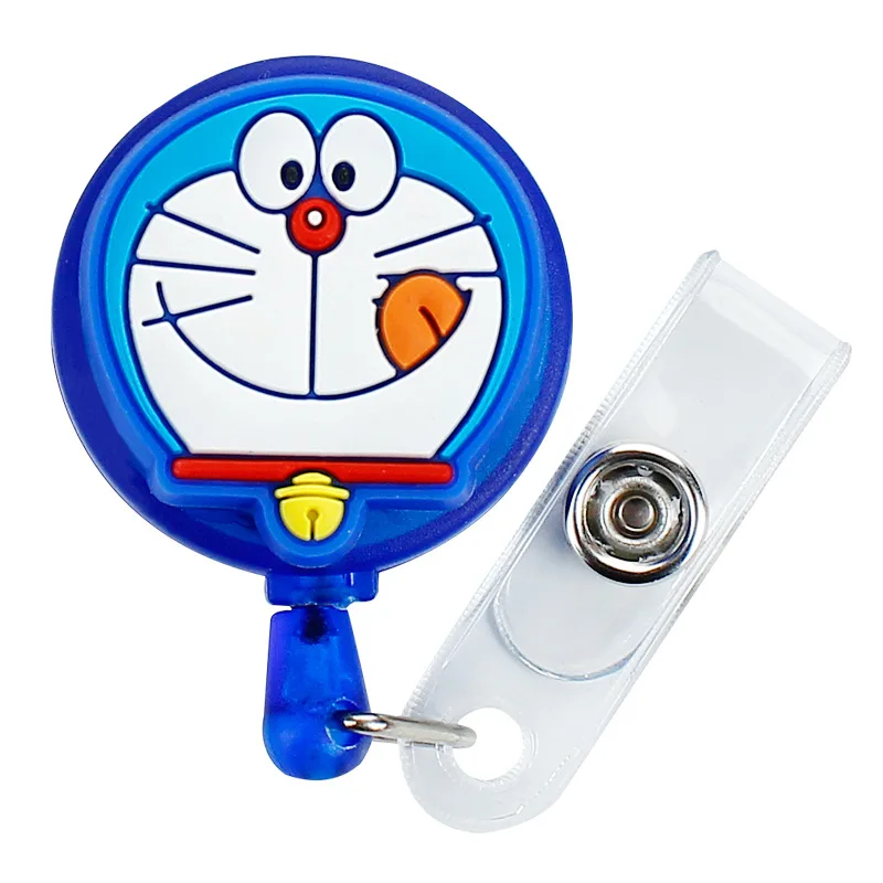 Hello Kitty Winnie the Pooh Lotso for ID Card Holder Scalable Toggle Clip Employee Card Nurse Chest Card Student Bus Card Holder