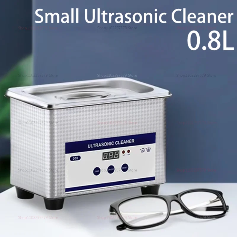 Lavado por vibración ultrasónico de alta frecuencia para joyería, monedas y gafas, limpiador ultrasónico de gafas, joyería, reloj, dentadura
