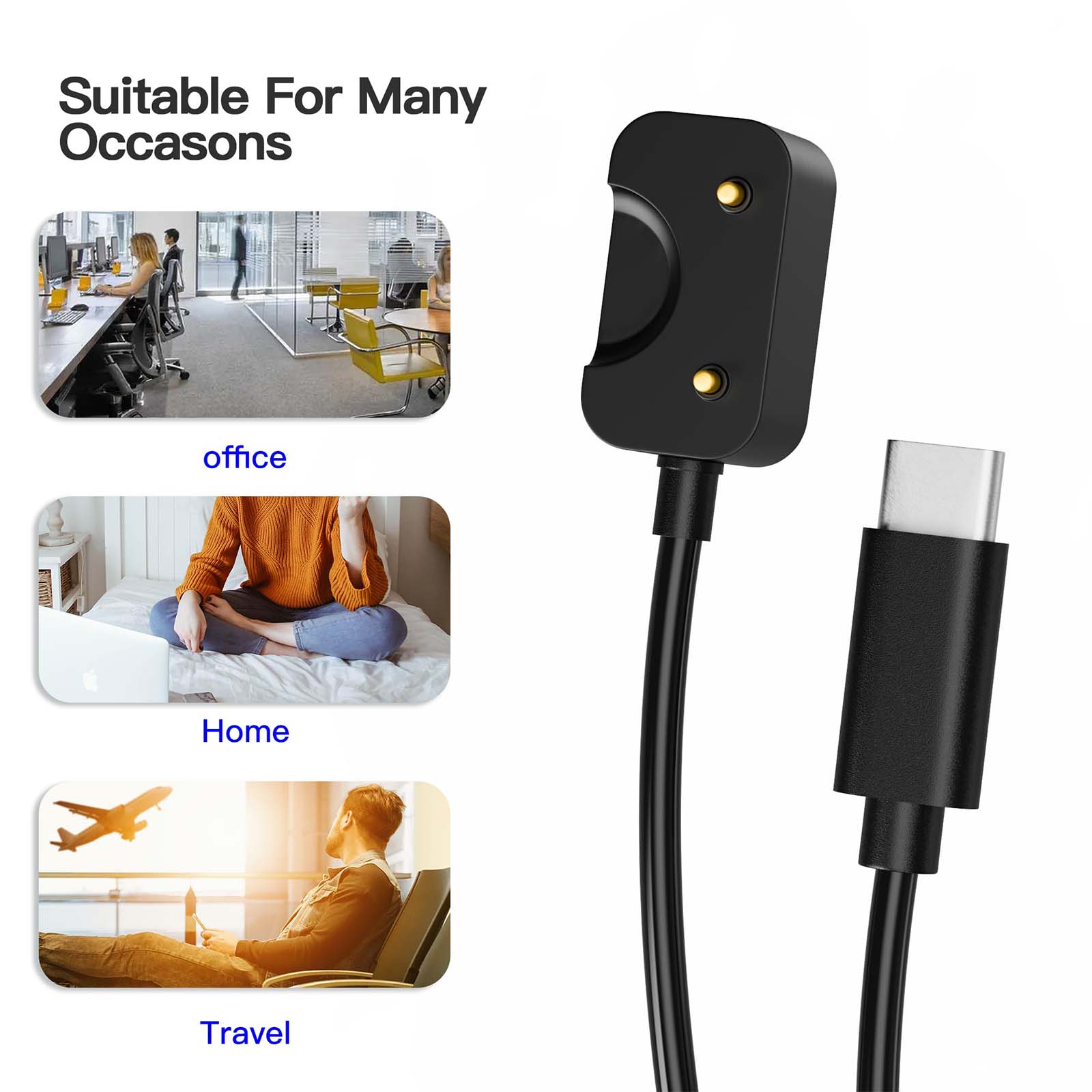 Magnetyczny kabel ładujący 50 cm Adapter do zegarka USB / USB C do smartbandu Samsung Galaxy Fit3 R390