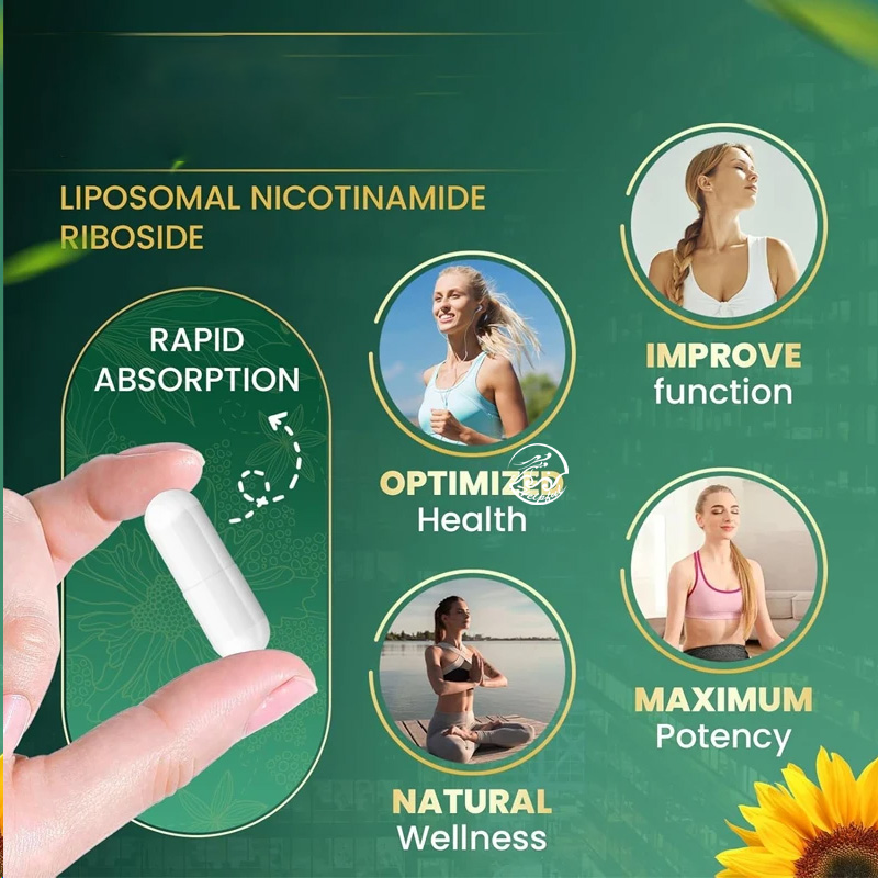 Resveratrol, Quercetin, NAD Nicotinamida Nucleosida - Suplemento NAD de alta pureza, 80 cápsulas, vegetariano