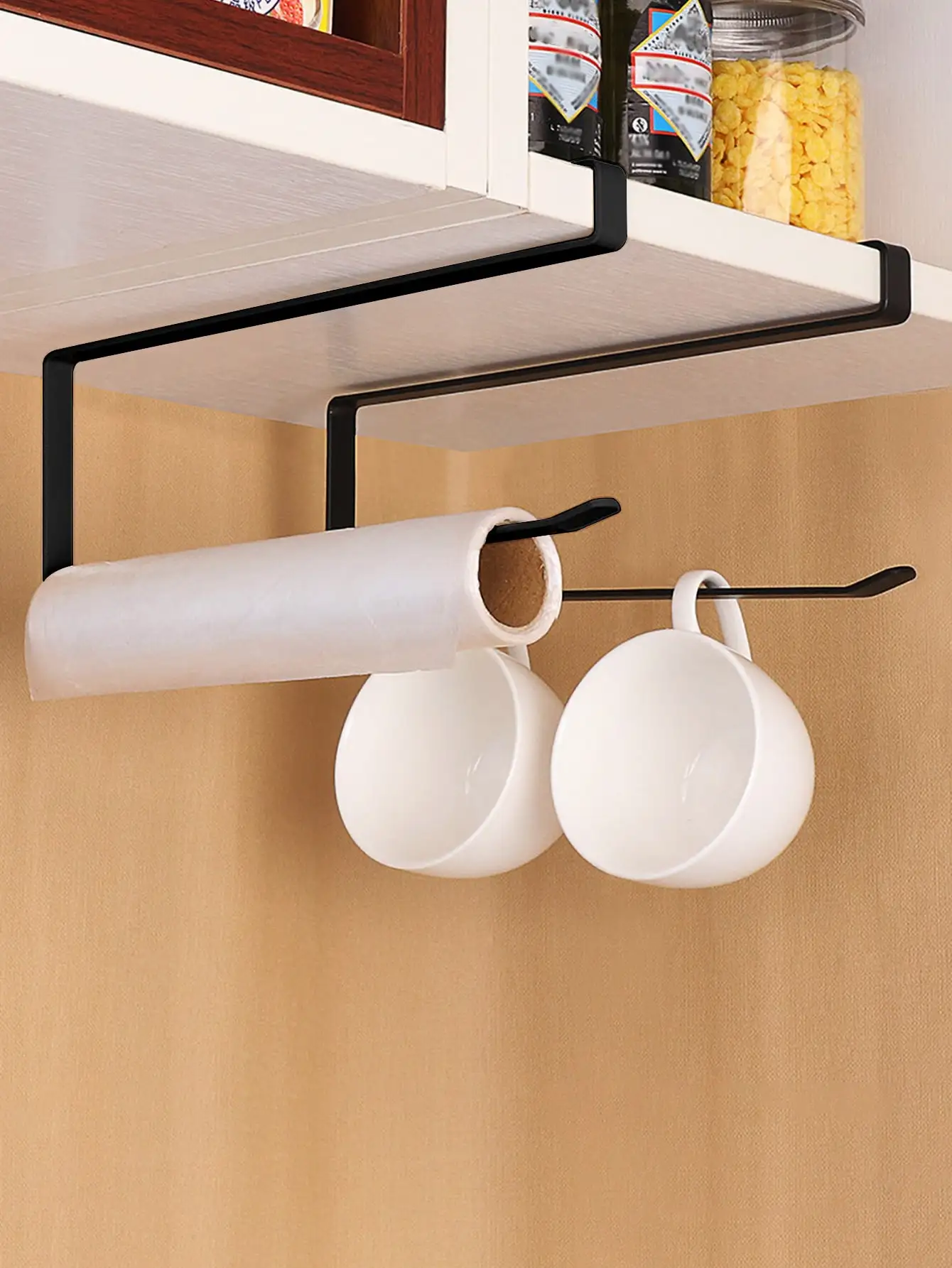 Portarotolo di carta Portasciugamani Mensola sospesa Portaoggetti da bagno Porta WC Cucina di casa Accessorio per fazzoletti Supporto da parete Appendiabiti da cucina