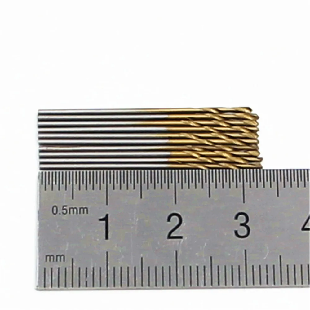 50pc titanium plated twist drill set 1-3mm small drill bit electric drill drilling set DIY woodworking drilling and opening tool