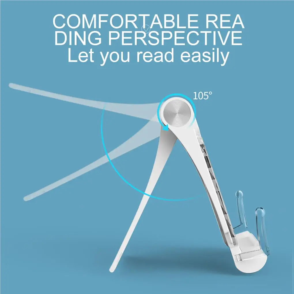 Book Stand Reading Holder Document Rack Smooth Surface Long-lasting Multipurpose School Stable Structure Foldable Light-weight