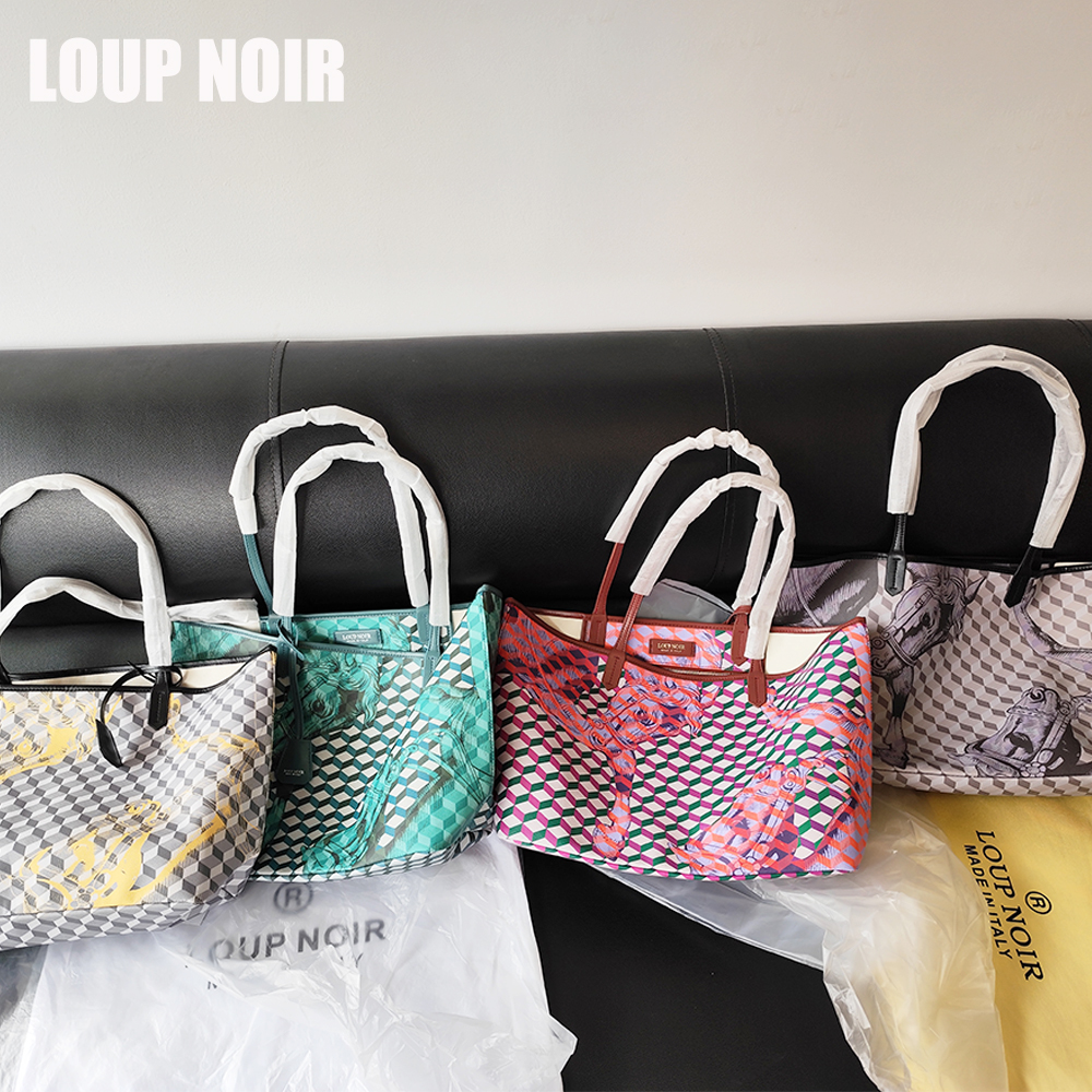 LOUP NOIR 新しいトートバッグ女性の有名なブランドバッグカジュアルトート大容量ノワールバッグショルダー女性バッグ高品質