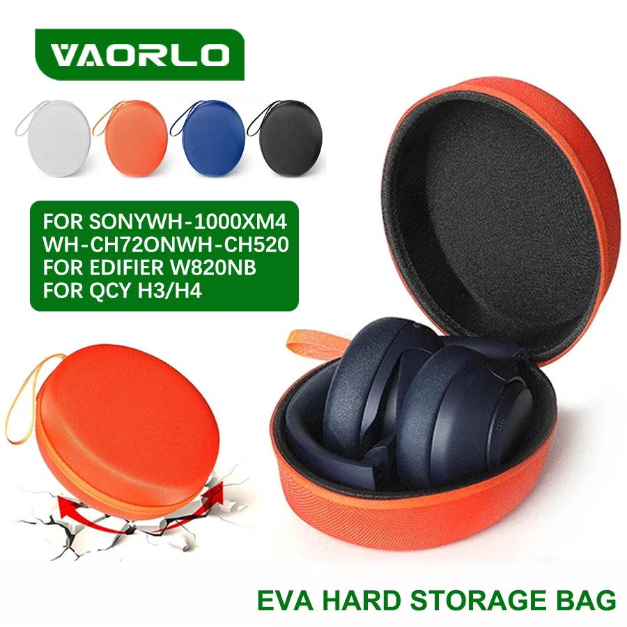 EVA-Hartschalenkoffer, stoßfeste Kopfhörerhülle, kratzfeste, wasserdichte Hartschalenhülle für Sony WH-1000XM4/WH-1000XM5, für EDIFIER W820NB, für QCY H3/H4/ für Edifier
