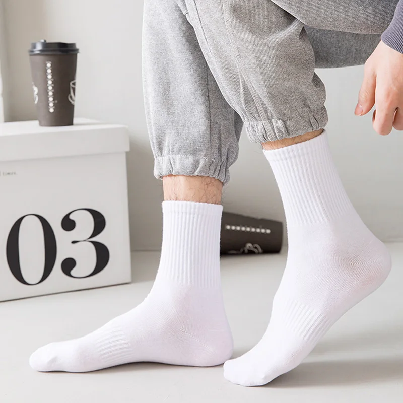 5 pares de calcetines deportivos para hombre, calcetines de algodón de nuevo estilo, calcetines largos deportivos suaves y transpirables para hombre, calcetines de verano e invierno para hombre