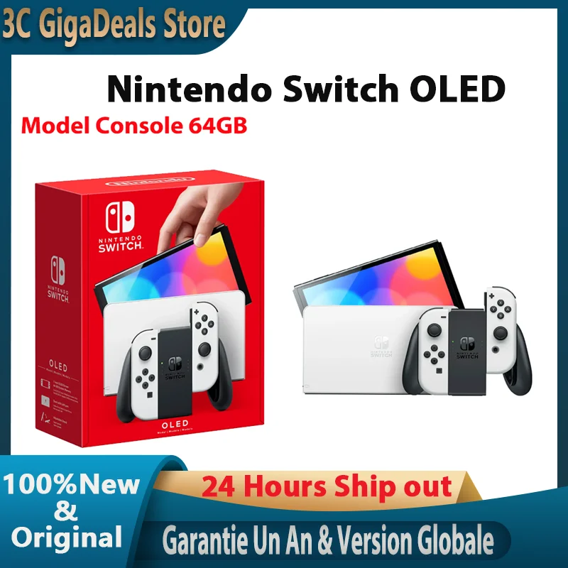 【Marca+】 Consola de juegos OLED Nintendo Switch Pantalla OLED de 64 GB y 7 pulgadas