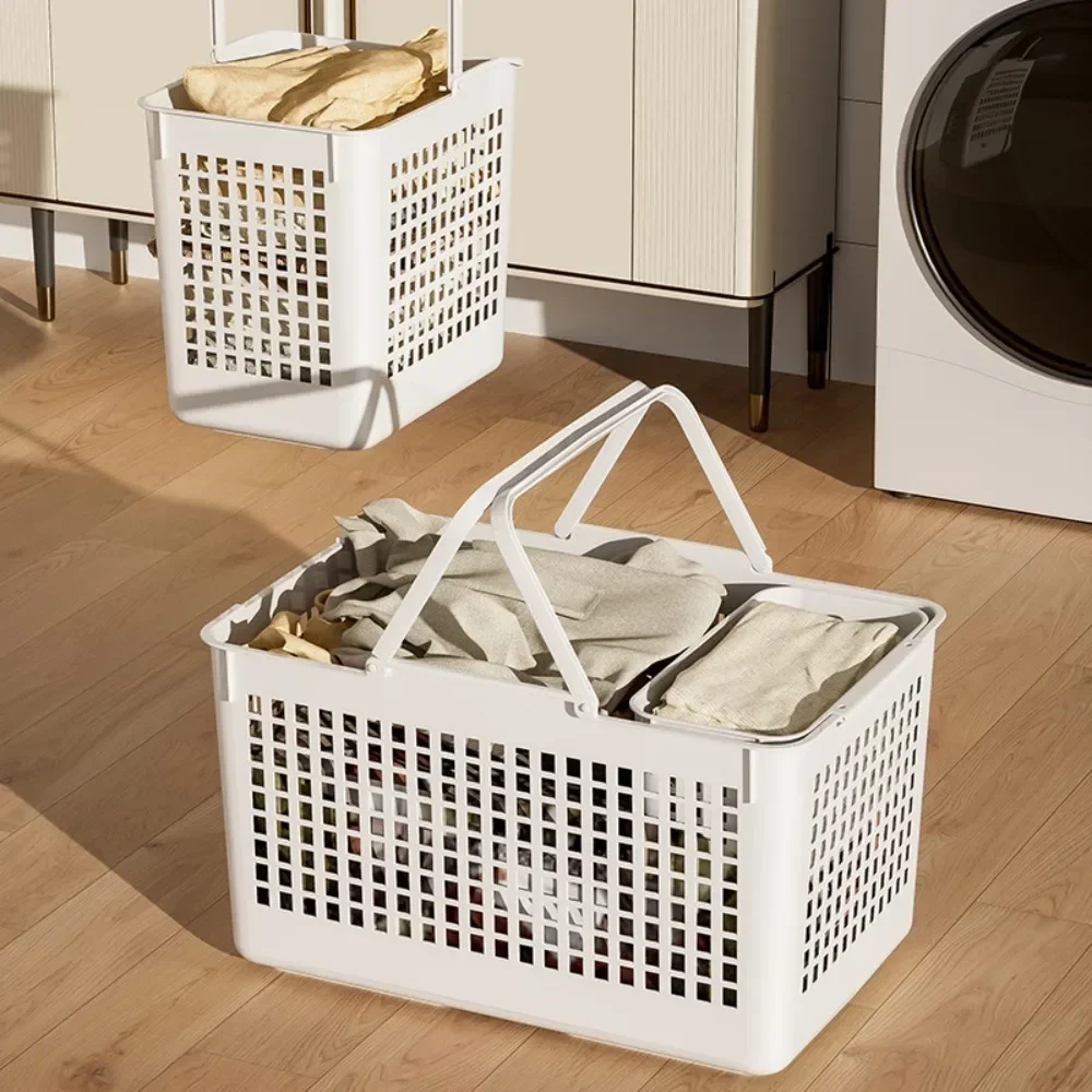 Carrello portaoggetti Carrello portaoggetti per vestiti sporchi Carrello portaoggetti per lavanderia Strato Scaffale per lavaggio bagno Carrello portaoggetti da bagno multifunzionale