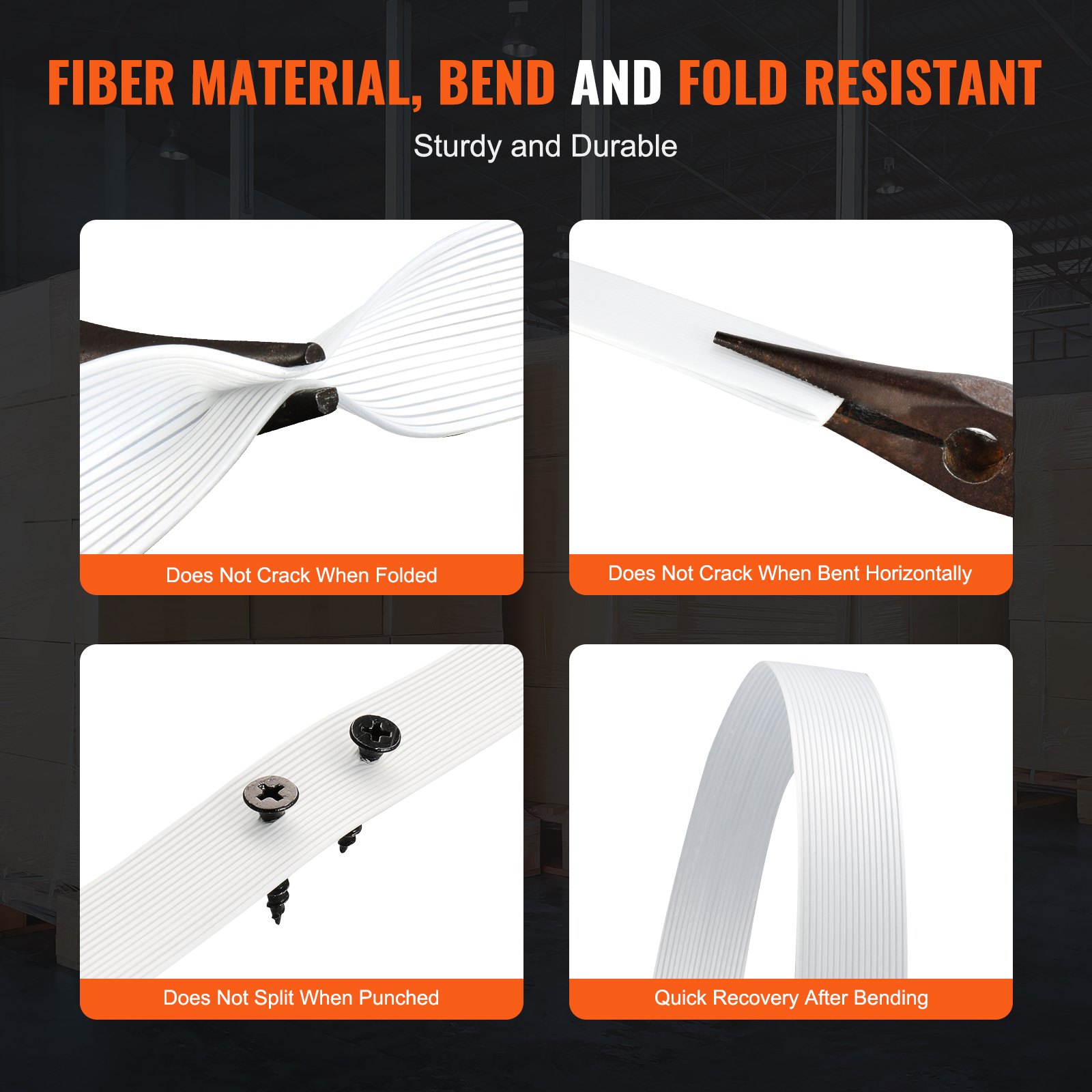 VEVOR Packaging Rollo de flejes tejidos 1/2" x 0,03" x 660' Correa de bandas 882 lbs