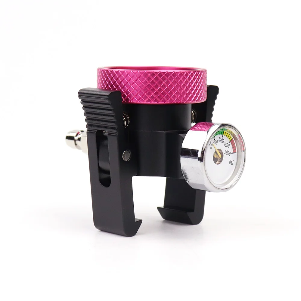 SODA Pink Quick Connect CO2 Cylinder Refill Adapter On/Off Adaptor With Bleed & Gauge &  Quick Plug & DIN477