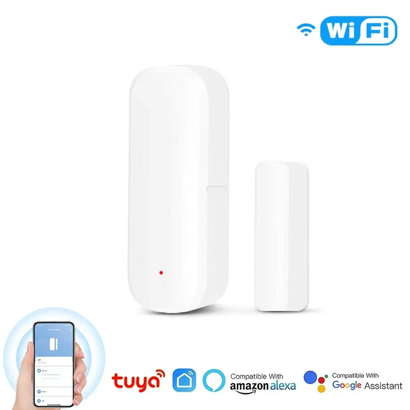 Tuya vida inteligente wifi porta windows sensor, porta aberta fechado segurança alerta detector de alarme, controle remoto por alexa casa do google