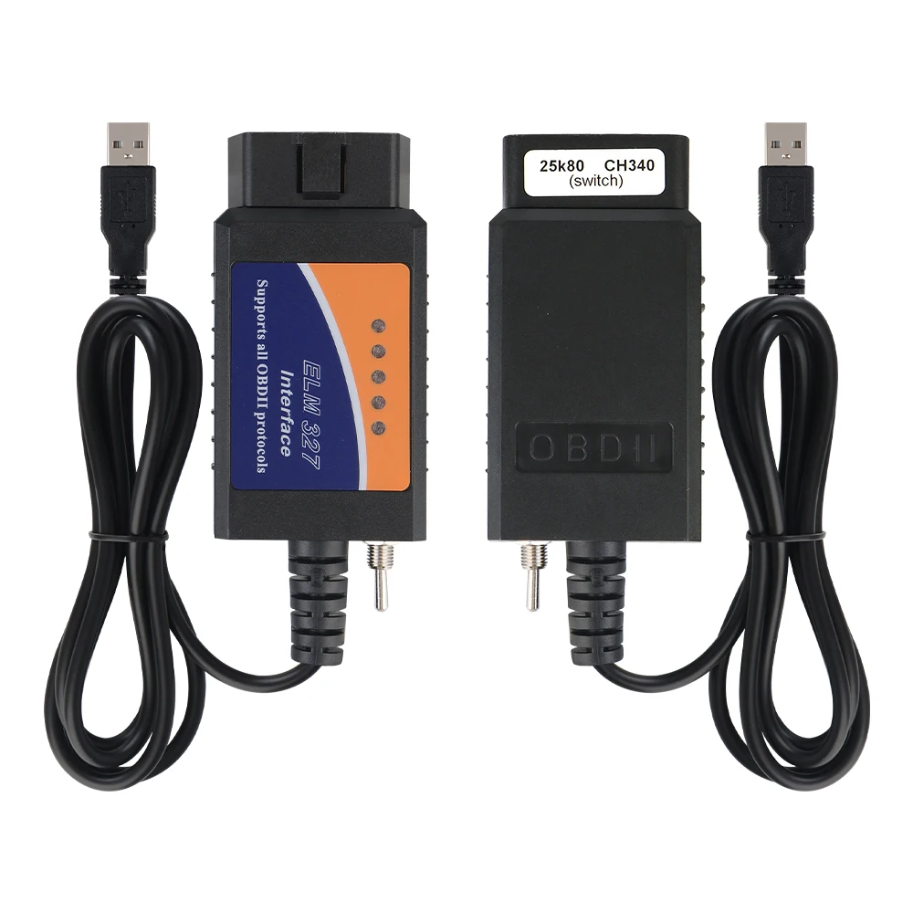 ELM327 USB v1.5 Cable de diagnóstico de coche obd2 SCANNER FORscan admite la mayoría de los protocolos OBDII HS-CAN y MS-CAN Chip PIC18F25K80