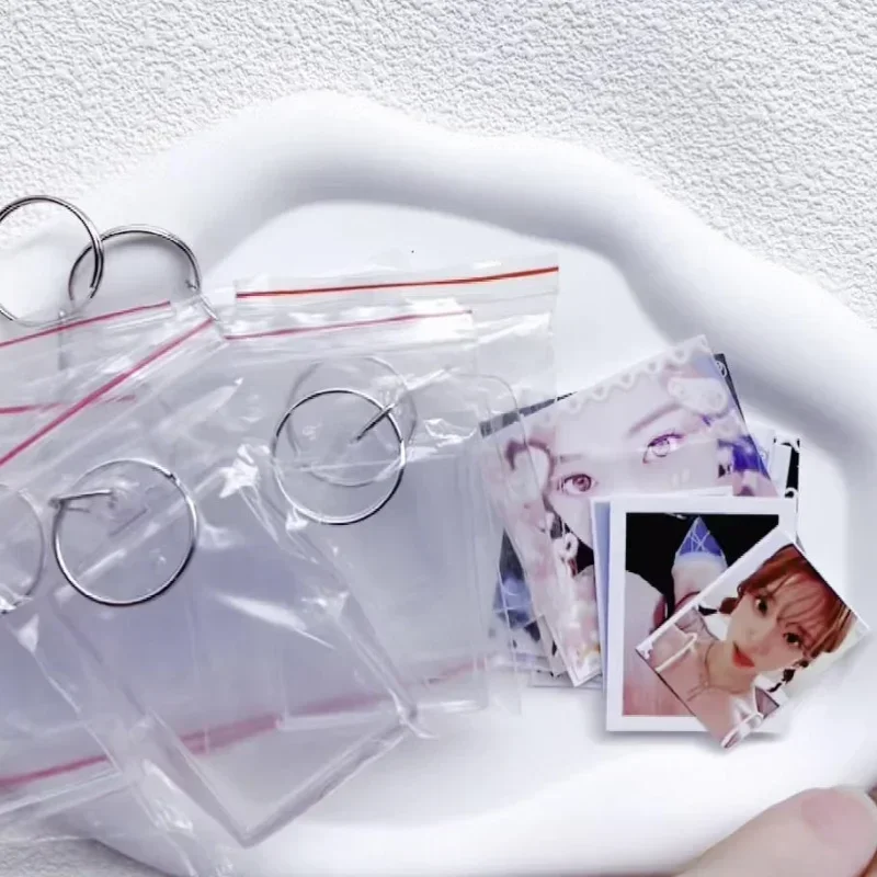5/50pcs Transparent Rectangle Blank Clear Acrylic Insert Photo Picture Frame Keyring Keychain DIY Split Ring Key Chain Gifts