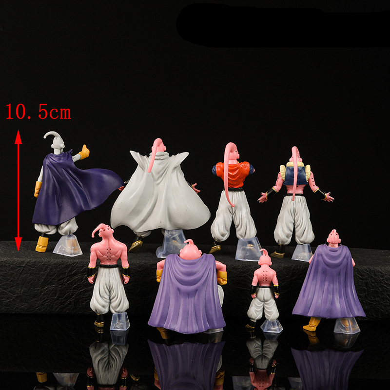 Dragon Ball oito estatuetas Buu mal majin Buu Bui Clube de Artes Marciais Super Saiyan anime modelo ornamentos