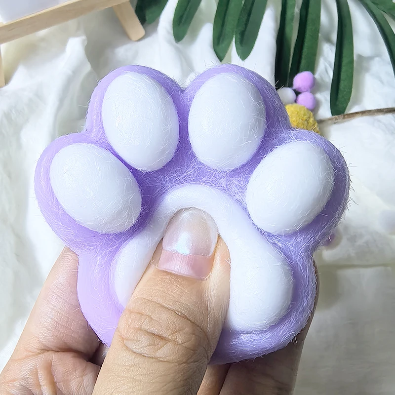 Jouets de Patte de Chat à Presser, Doux et Mignon, pour Détendre, Collant, Décompresser, Pincer, Souligné, Cadeau
