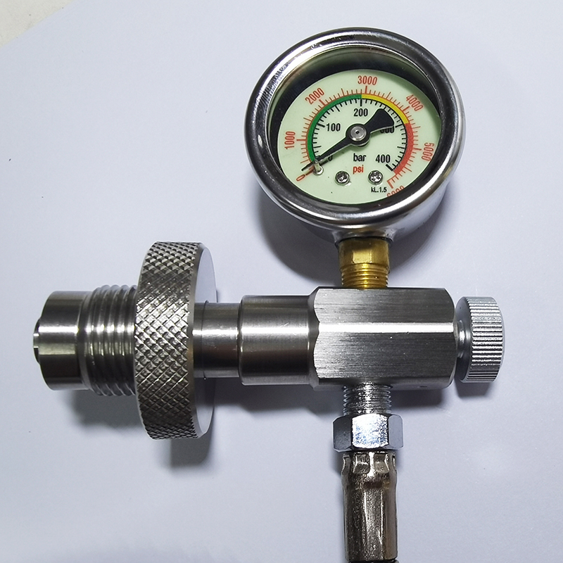 HPA 스쿠버 HP 공기 충전 스테이션 리필 충전 커넥터 어댑터 DIN 대형 가스 탱크-소형 실린더 병 G5/8 스테인레스 스틸