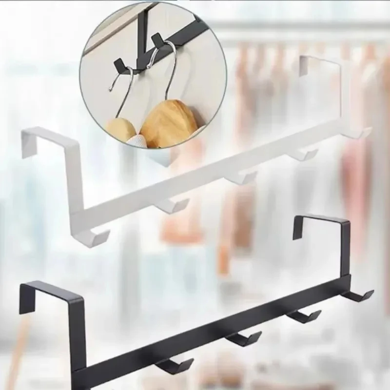 1 Piece Of Household Space Saving  Five Hook Door Hanger Hook  Easy To Install  Modern Style  Durable Jacket Storage Rack