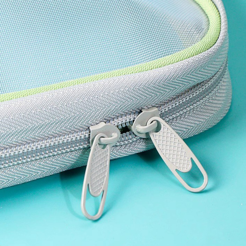 A4 Stationery Storage Bag Double-layer Mesh Zipper Bag Large Capacity Organizer Folders School Office Supplies Stationary Bag