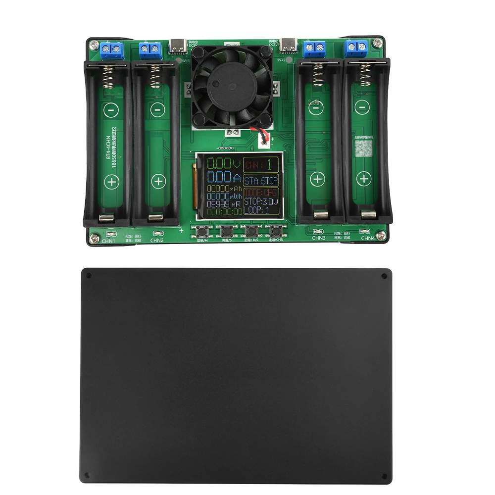 เครื่องทดสอบแบตเตอรี่จอแสดงผล LCD Universal Battery Checker Analyzer Charger สําหรับ 18650 แบตเตอรี่ 4 ช่องเครื่องทดสอบความต้านทานภายใน
