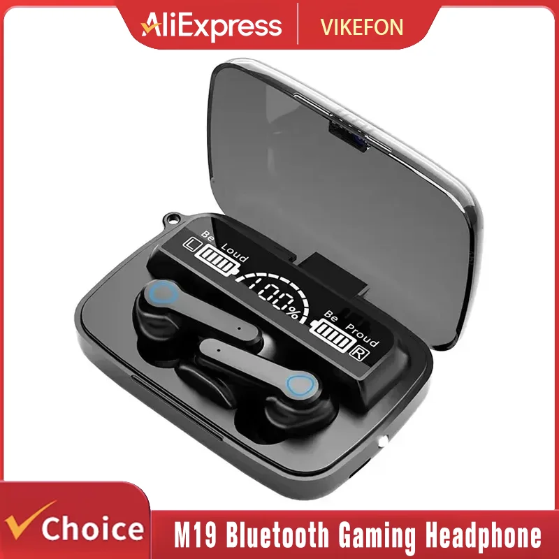 M19 Bluetooth-headset Draadloos Tws Gaming-ondersteuning Ruisonderdrukkende Touch In-ear Mini Emergency Power Bank-headset
