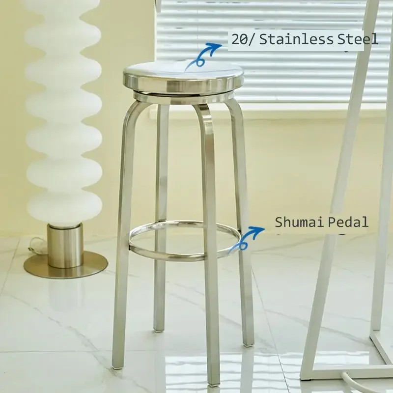 Kitchen Bar Chair, Modern Industrial Wind Iron Art Stool, Nordic Web Celebrity Simple Bar Chair, Counter Seating