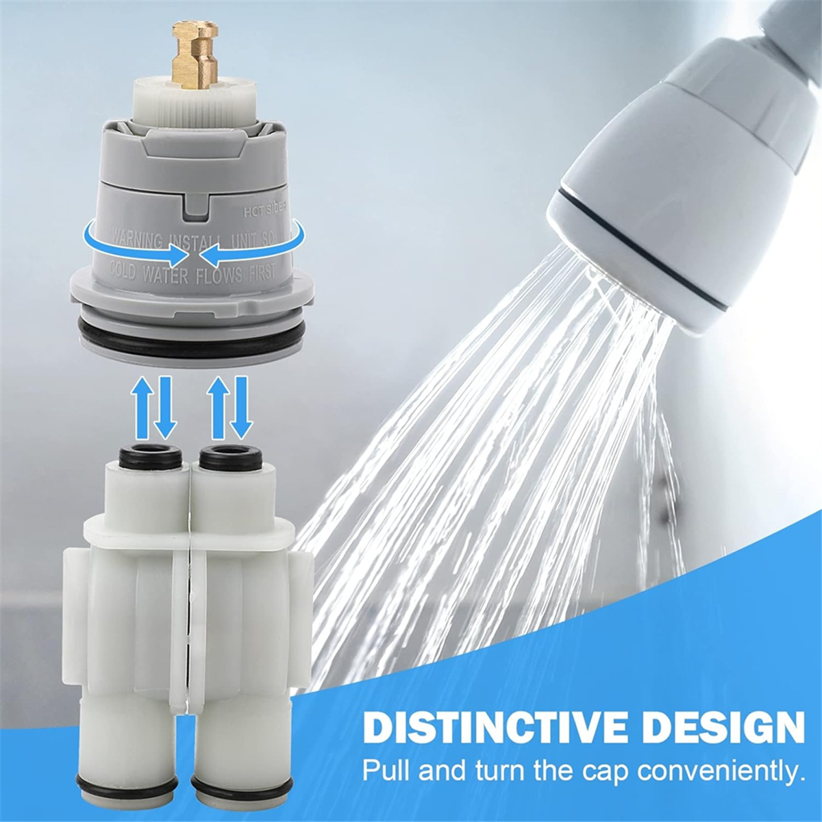 Rp46074シャワーカートリッジの交換,シングルハンドルの浴槽の蛇口,rp22734,ボンネットナット,デルタ13および14シリーズに適しています