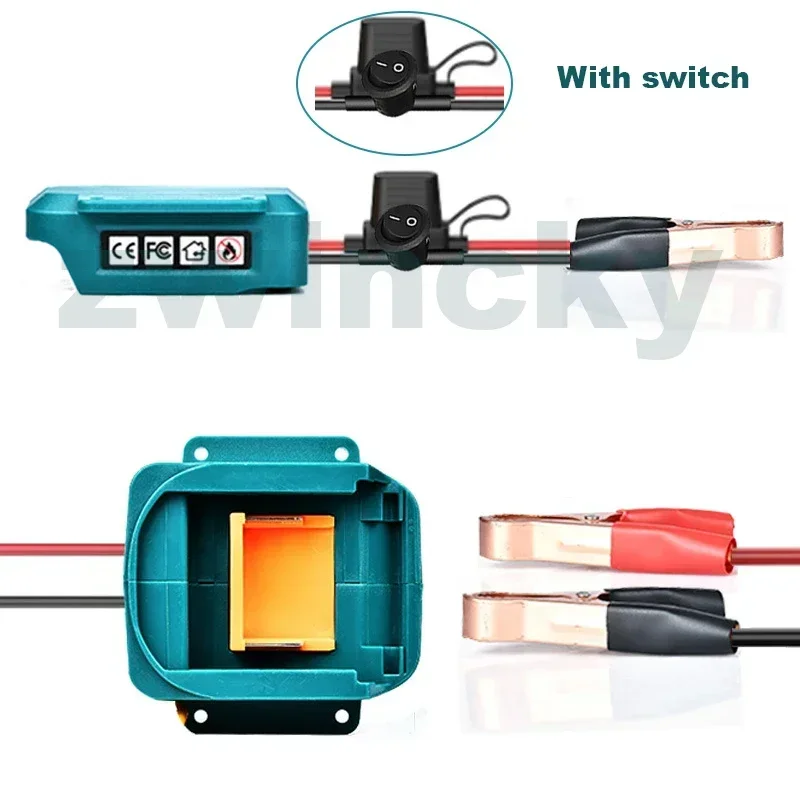 Igniter Jump Starter for Makita 18V Battery BL1830 BL1840 BL1850 BL1860 Car Booster Cable with Fuse Switch Emergency Power Kit