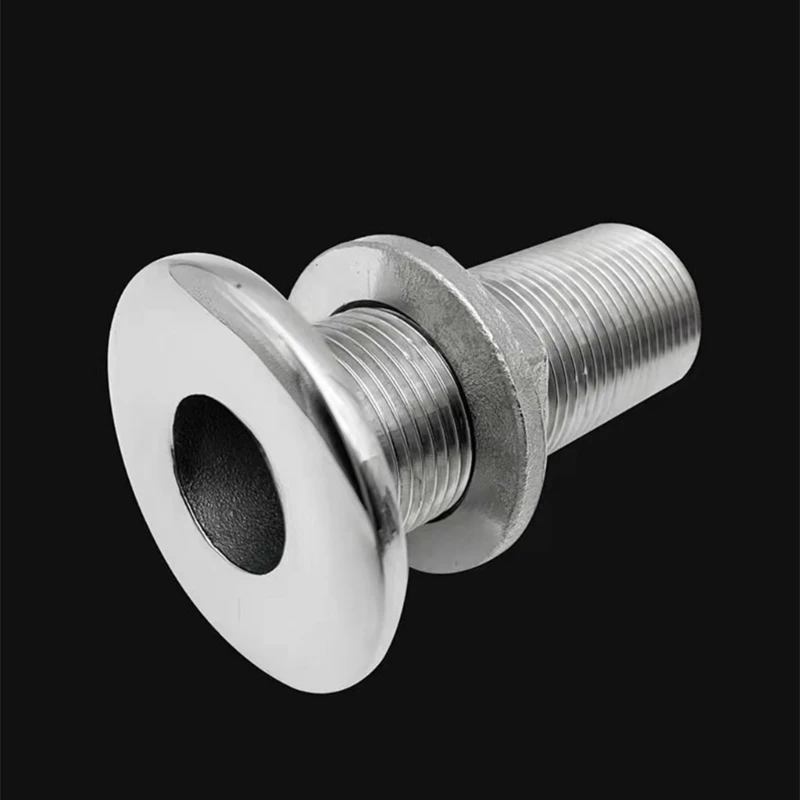 Évent de vidange marin en acier inoxydable pour bateau, pompe de cale de port de sortie d'eau de yacht, raccord droit à travers-hydrassujet, 1 po, 3/4 po, 3/8 po, 1/2 po