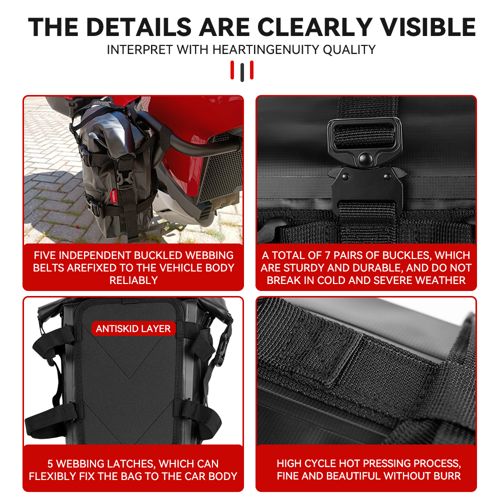 Zewnętrzna torba boczna na bak motocykla, sakwa, torba narzędziowa, torba na gmole, wodoodporna torba na zderzak motocyklowy, sucha torba 8L o dużej pojemności na 1250 GS