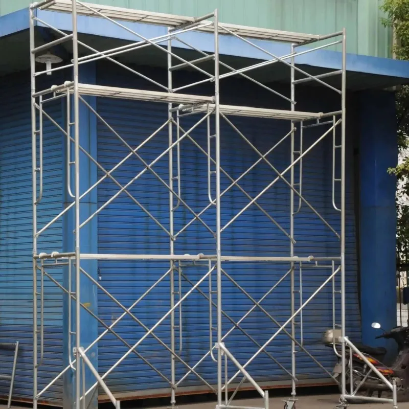 Andamio telescópico de producción especializada, escalera de seguridad, andamio con marco en H para acero de construcción