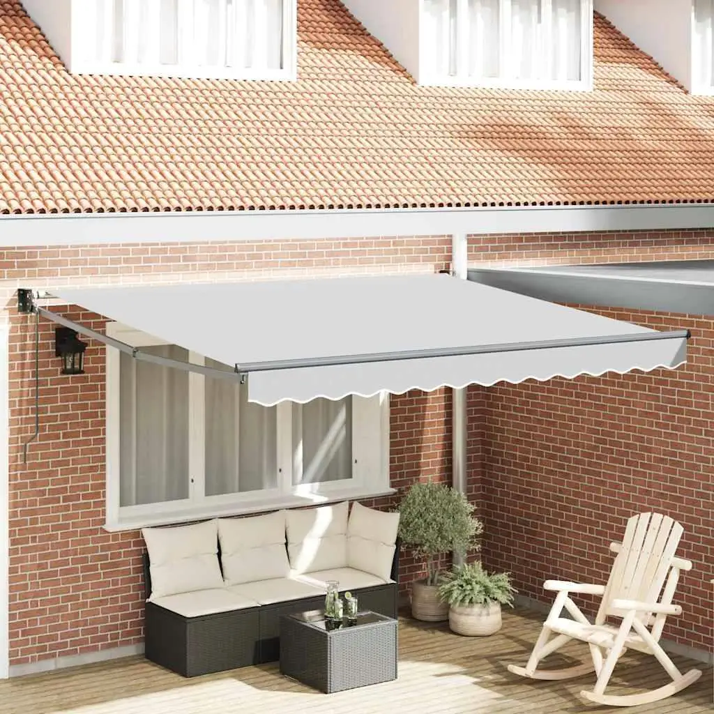 Tenda da esterno grigia 3x2,5 m, parasole da patio in metallo, copertura per riparo da giardino