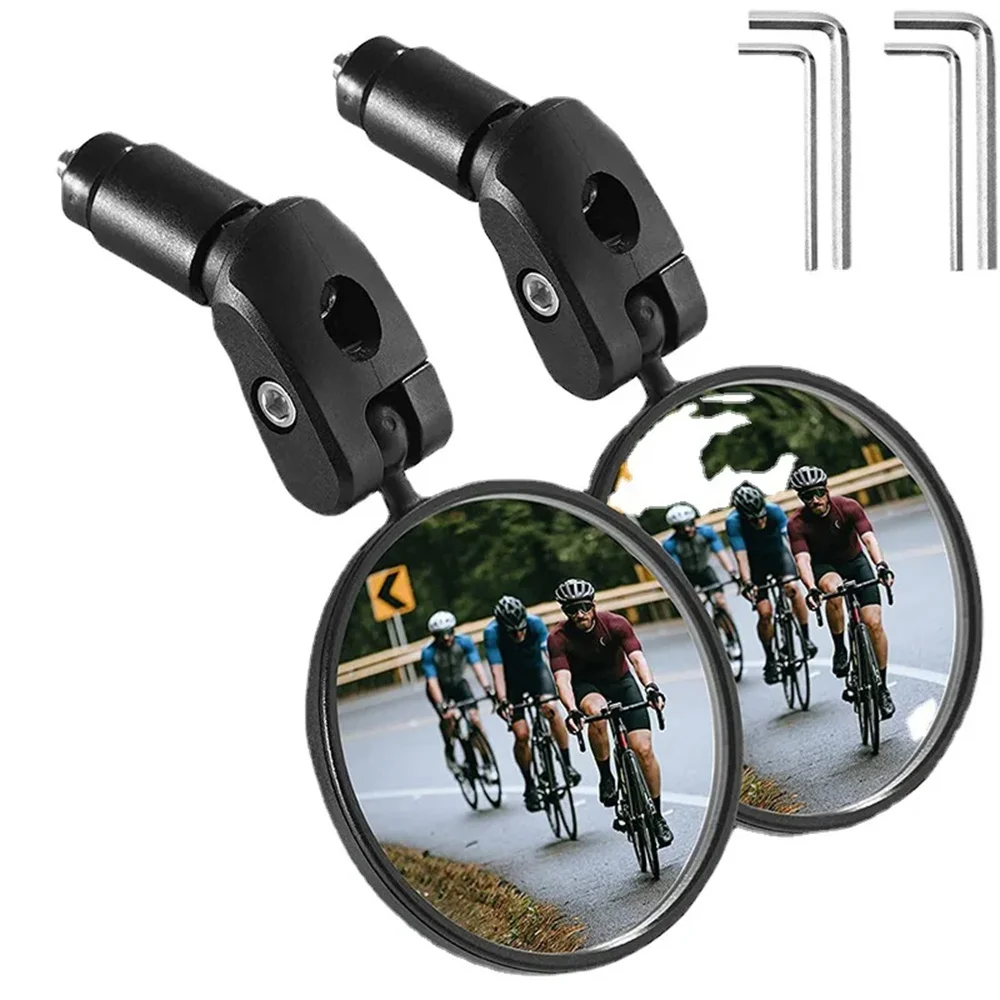 Espejo retrovisor Universal para bicicleta, espejos retrovisores giratorios ajustables de gran angular para manillar de ciclismo, accesorios para bicicleta de montaña y carretera