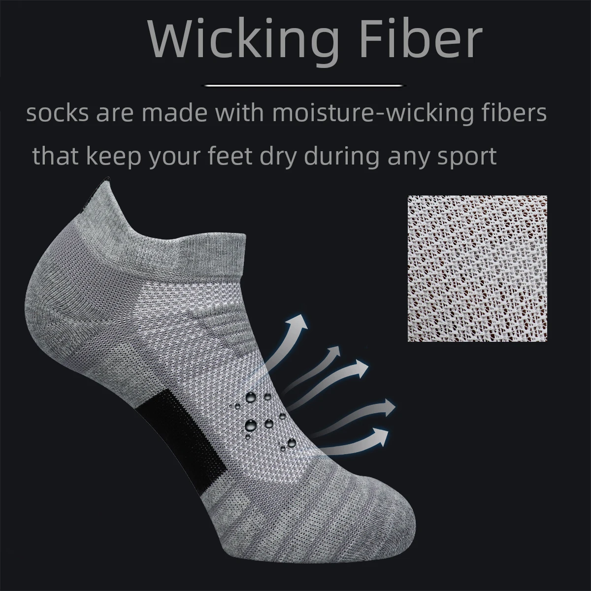 3 pares de calcetines de deporte de ciclismo para hombre, calcetines tobilleros de compresión para correr y baloncesto, calcetines antideslizantes blancos y negros para bicicleta de montaña