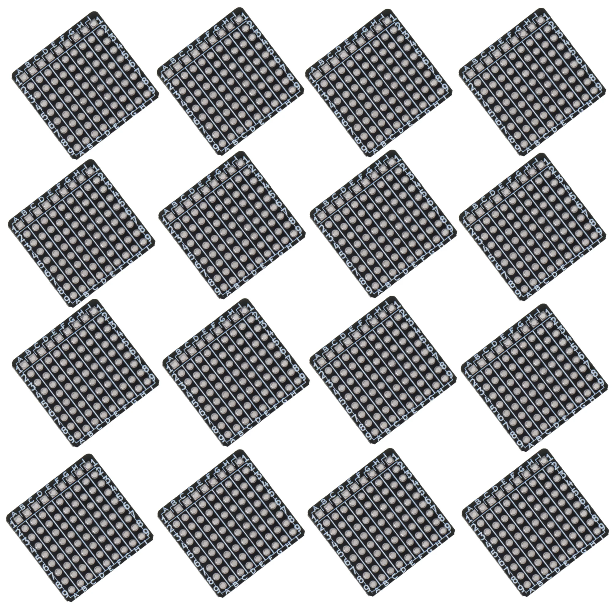Placa prototipo de tamaño Mini de 25,4x25,4mm, Protoboard, PCB, placa de pruebas soldable para proyectos de soldadura compatibles con Arduino (paquete de 16)