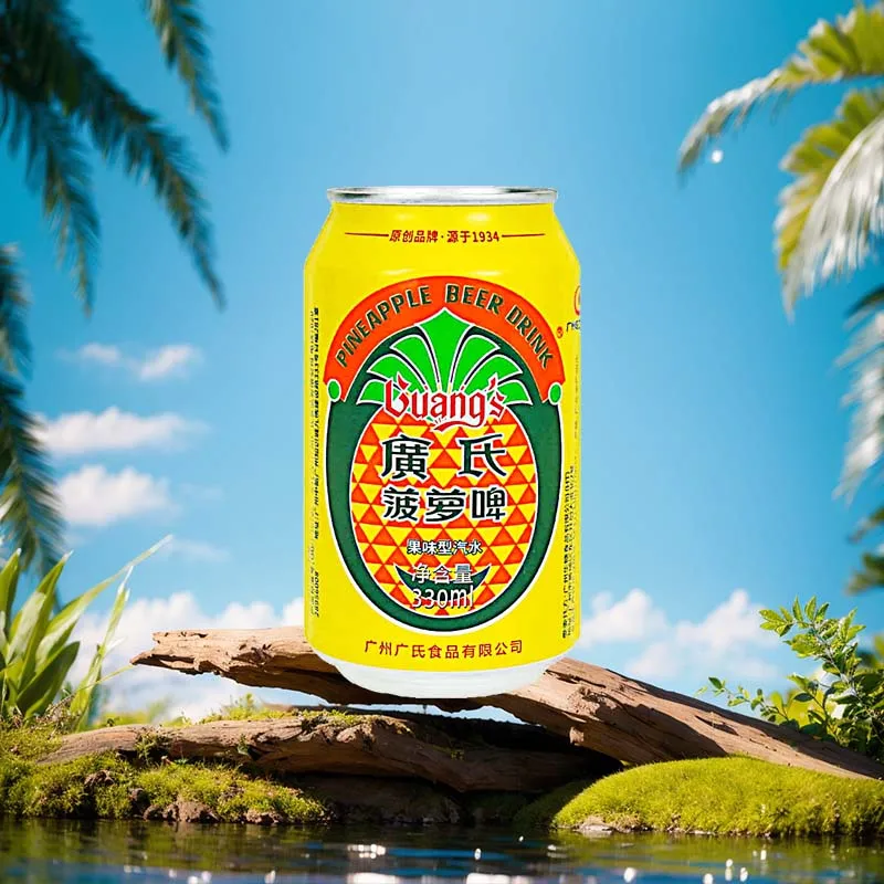 Guang's Cantonese Pineapple Beer Soda 11.65oz(330ml)*3 Bottles