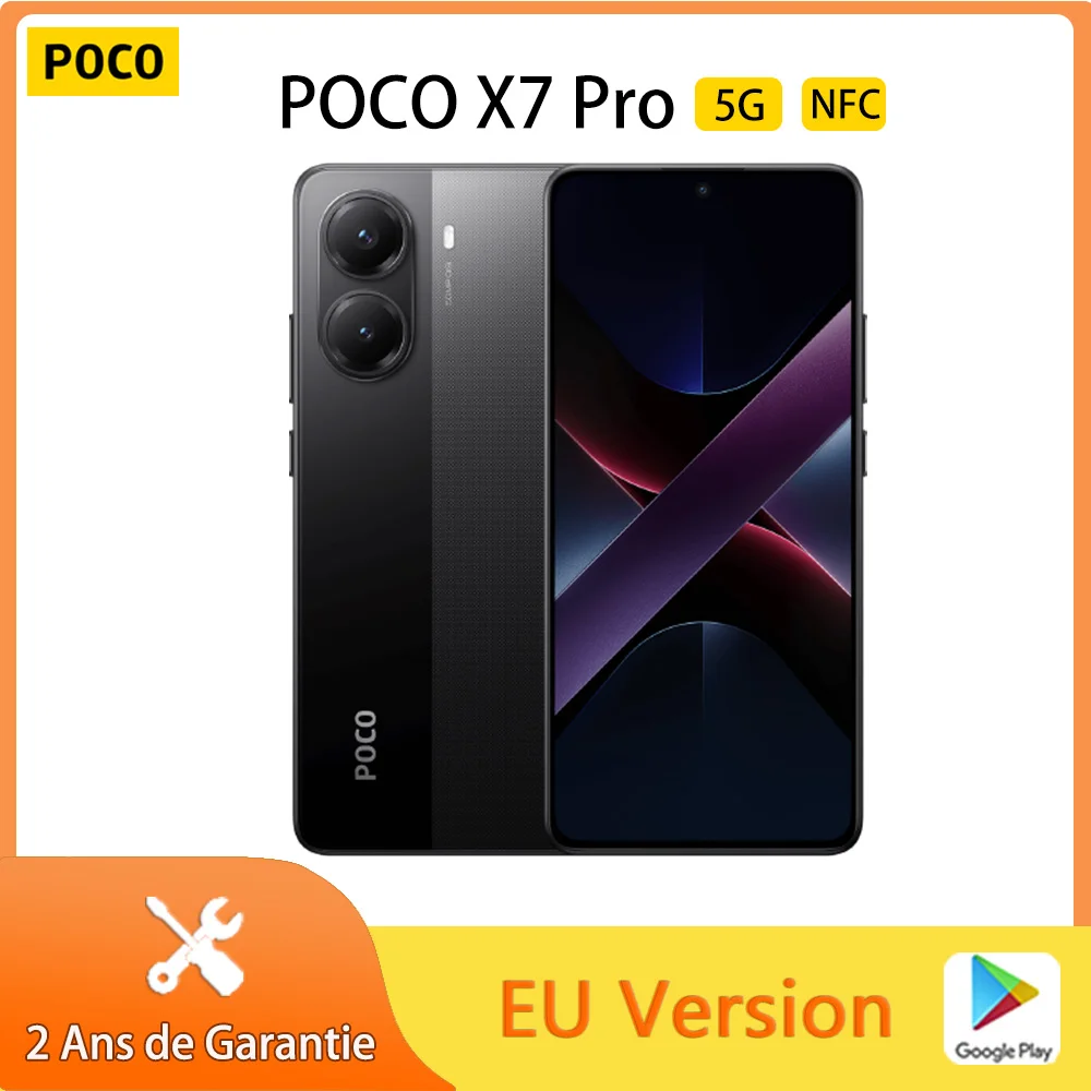 POCO X7 Pro 5G, NFC, Dimensity 8400-Ultra, 50 MP Kamera, CrystalRes AMOLED 1.5K 120 Hz Bildschirm, Ladegerät nicht enthalten